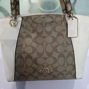 Coach Brown and Cream Satchel